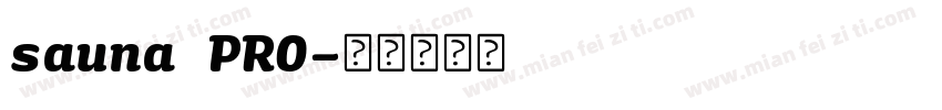 sauna PRO字体转换